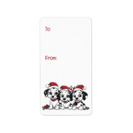 Etiqueta Cães Dalmacianos de Natal