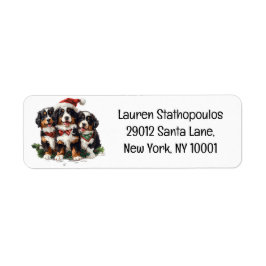 Etiqueta Cães das Montanhas Bernesas de Natal