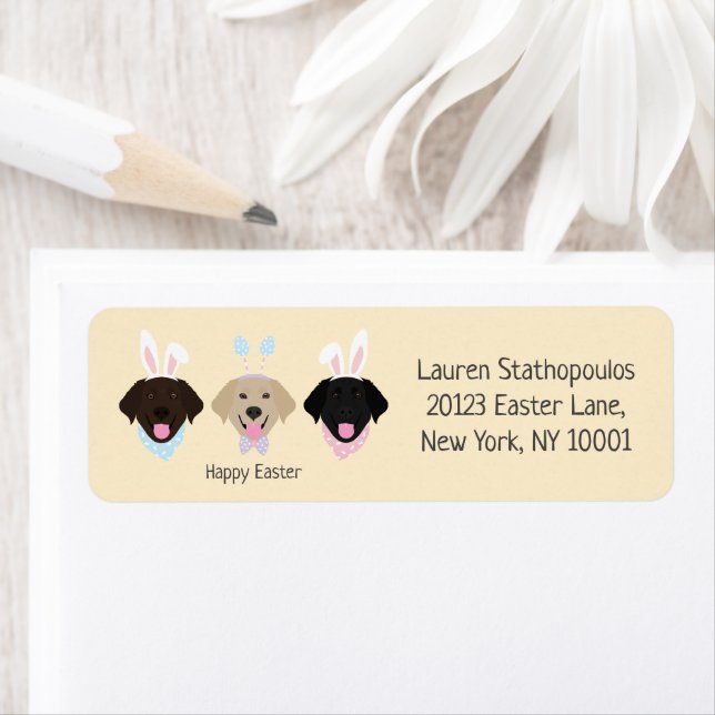 Etiqueta Cães felzs pascoa Labrador Retriever (Insitu)