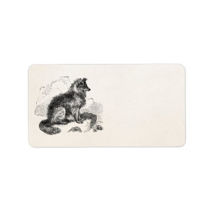 Etiqueta Cães retros personalizados cão de border collie