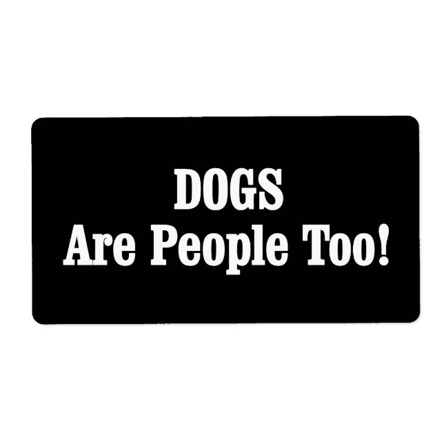 Etiqueta CÃES Também São Pessoas! (Frente)