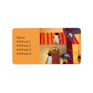 Etiqueta Café do pinguim