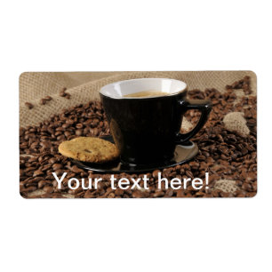 Etiqueta Café e biscoito