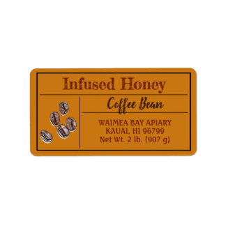 Etiqueta Café Mel-escuro âmbar
