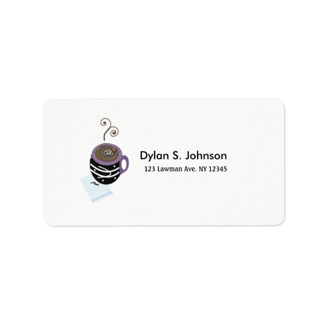 Etiqueta Café Moderno e Design de Napkin (Frente)