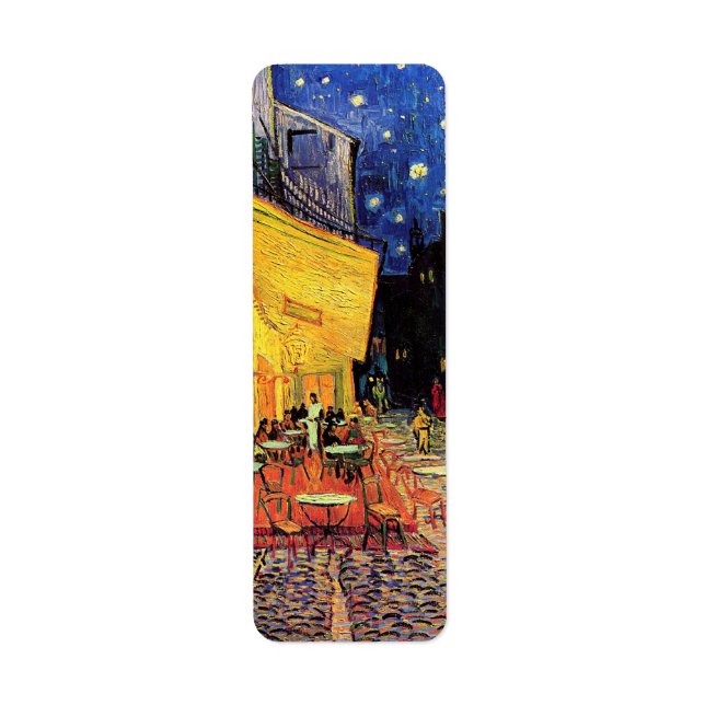 Etiqueta Café Terrace à noite por Vincent van Gogh (Frente)
