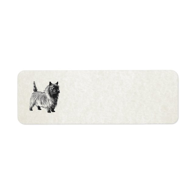 Etiqueta cairn terrier (Frente)