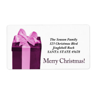 Etiqueta Caixa de presentes Merry Christmas address label