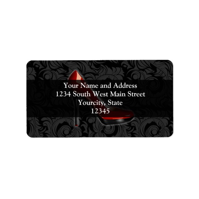 Etiqueta Calçado Vermelho Sassy (Frente)