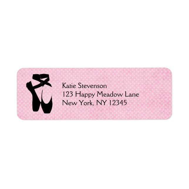 Etiqueta Calçados De Balé Preto En Ponteiro (Frente)