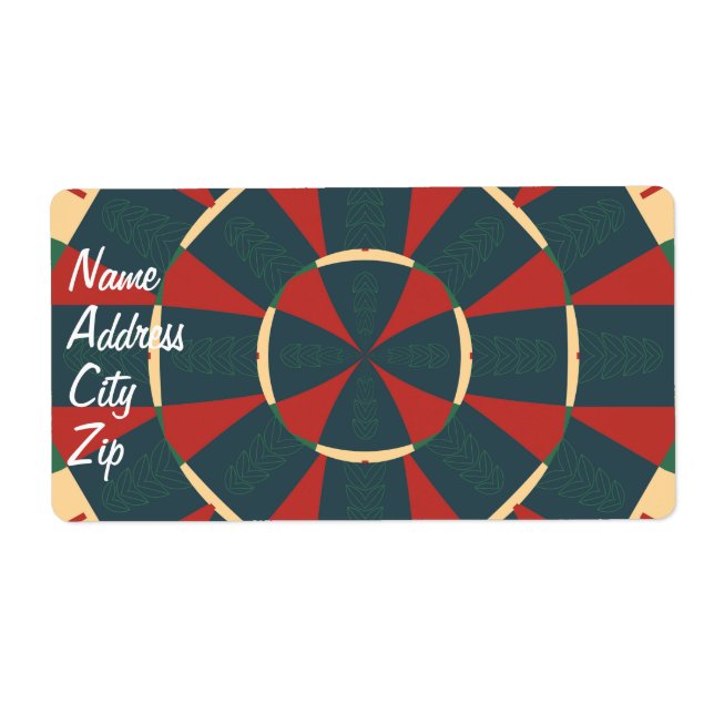 Etiqueta Caleidoscópio mandálico (Frente)