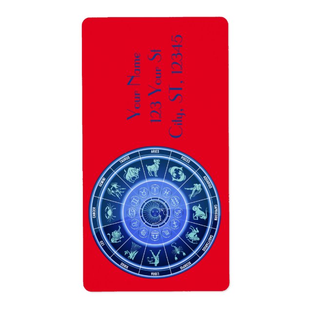 Etiqueta Calendário de Astrologia de Sinal Sun Zodiac Thund (Frente)