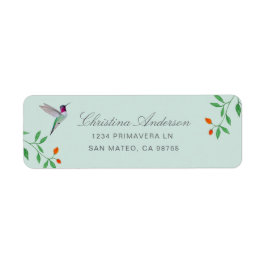 Etiqueta California Hummingbird  Address