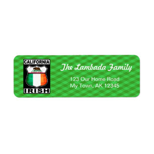 Etiqueta California Irish Address Labels