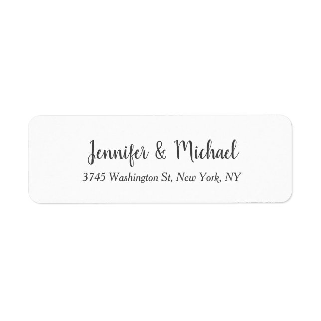 Etiqueta Caligrafia clássica única (Frente)