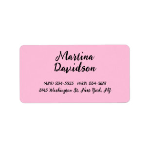 Etiqueta Caligrafia criativa rosa única original
