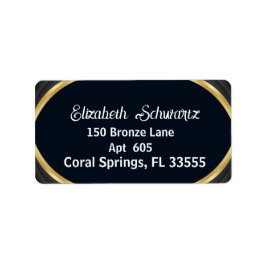 Etiqueta Caligrafia Dourada, branca, elegante L