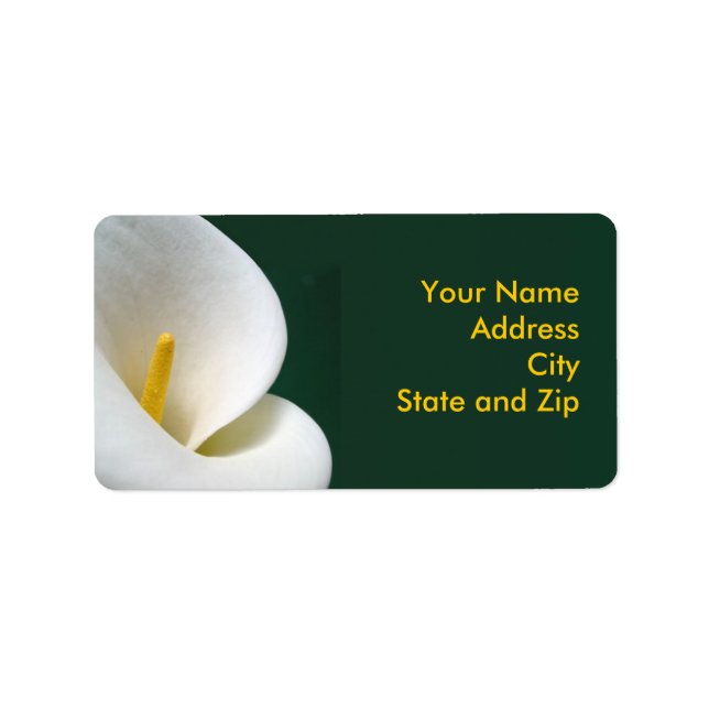 Etiqueta Calla em preto (Frente)