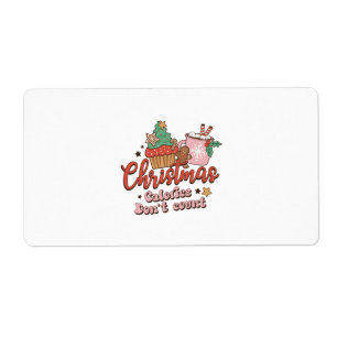 Etiqueta Calorias de Natal do Xmas não contam