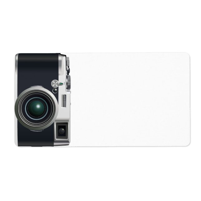 Etiqueta Câmera preta antiga (Frente)