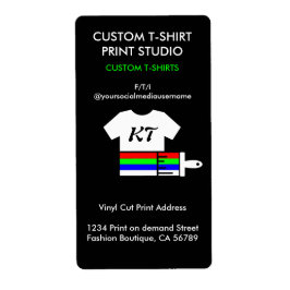 Etiqueta Camisa de Roupas Camiseta Pód Vinil