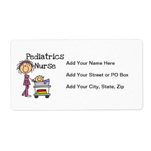 Etiqueta Camisetas e presentes de Enfermeira Pediátrica