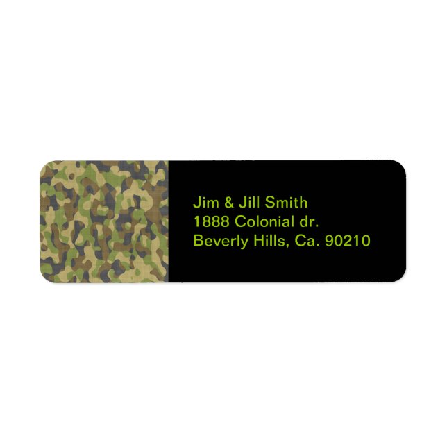 Etiqueta Camo Greens & Browns (Frente)