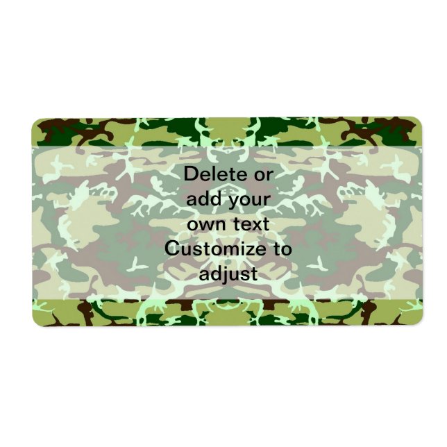 Etiqueta Camo verde (Frente)