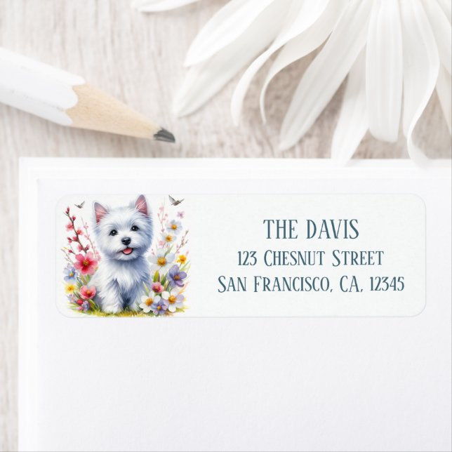 Etiqueta Campo de Primavera de Aquarela das Flores - (Insitu)