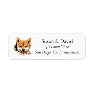 Etiqueta Campos De Cachorro Shiba Inu