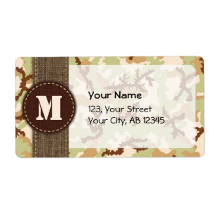 Etiqueta Camuflagem do deserto