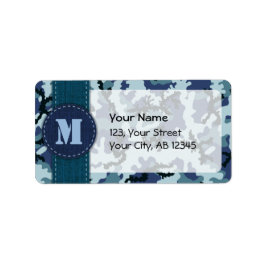 Etiqueta camuflagem do marinho