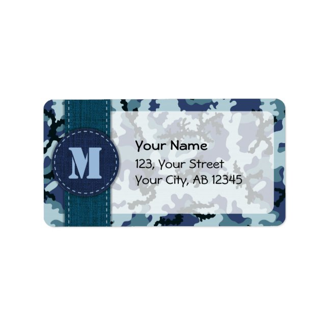 Etiqueta camuflagem do marinho (Frente)