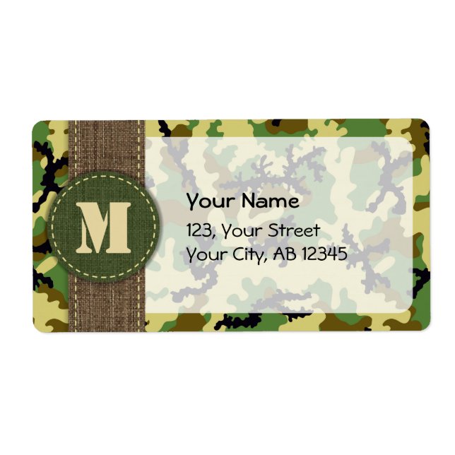 Etiqueta Camuflagem florestal (Frente)