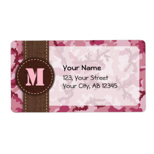 Etiqueta Camuflagem rosa