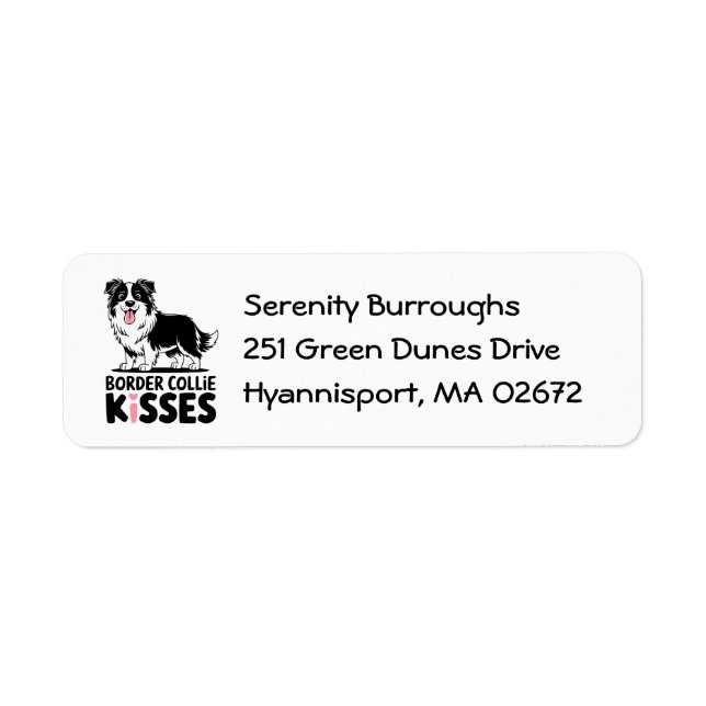 Etiqueta Cana Cachorro Cachorro Beija Cachorro (Frente)