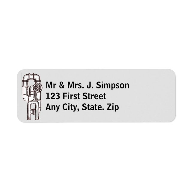 Etiqueta Canalização de Pipes de Canalizador Personalizados (Frente)