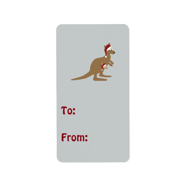Etiqueta Cangurus de Natal (Frente)