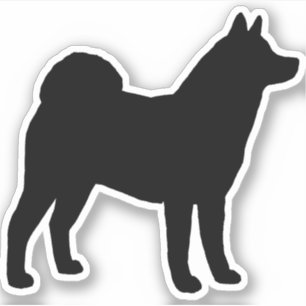 Etiqueta canina legal do vinil da silhueta do cão