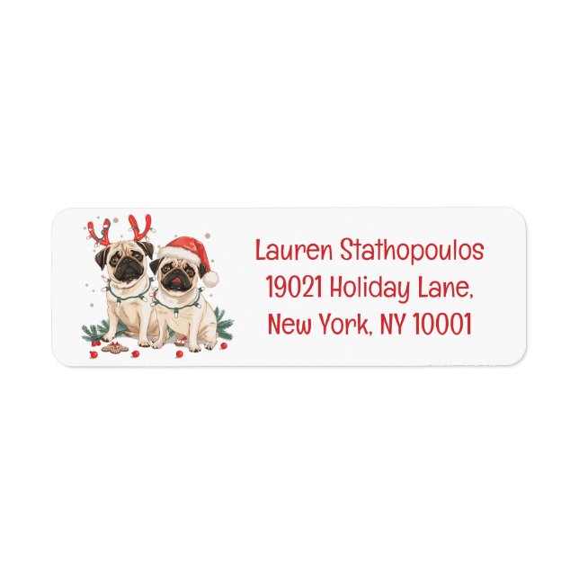 Etiqueta Caninos de Natal (Frente)