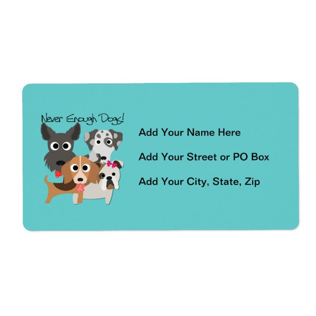 Etiqueta Caninos Nunca Suficientes (Frente)