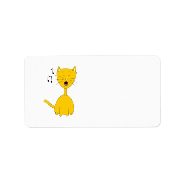 Etiqueta Cantando Gato. (Frente)