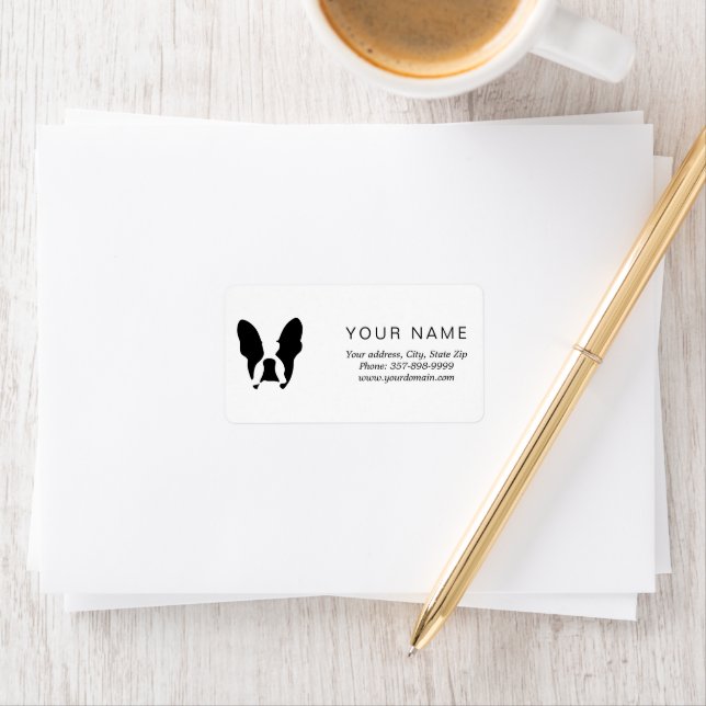 Etiqueta Canto do padrão Buldogue francês (Insitu)