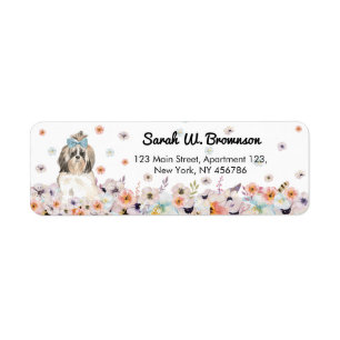 Etiqueta Cão Chinês Shih Tzu