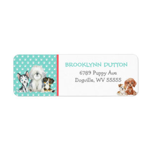 Etiqueta Cão de Papoila Personalizado