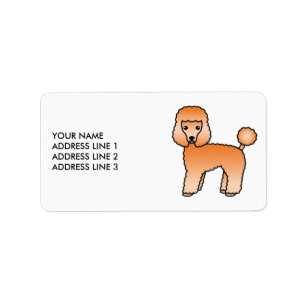 Etiqueta Cão e Texto da Carteira de Poodle de Brinquedo Ap