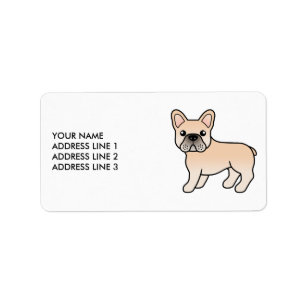 Etiqueta Cão e Texto da Cartoon de Cachorro-Grande Francês
