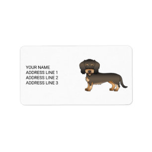 Etiqueta Cão e Texto do Cartoon de Cartoon Selvagem de Cabo