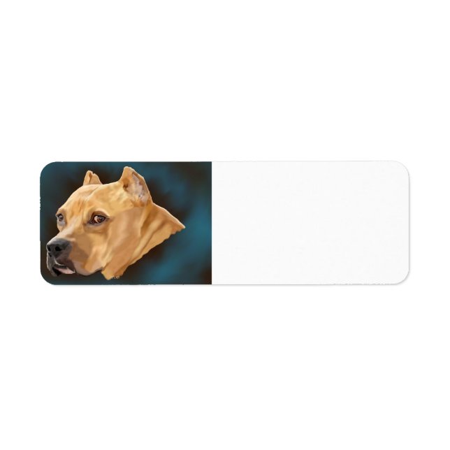 Etiqueta Cão Pitbull Vermelho (Frente)