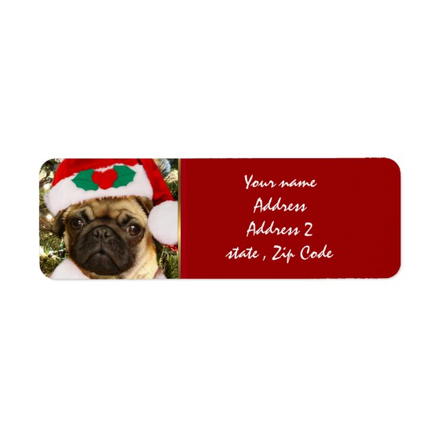 Etiqueta Cãozinho de Natal (Frente)